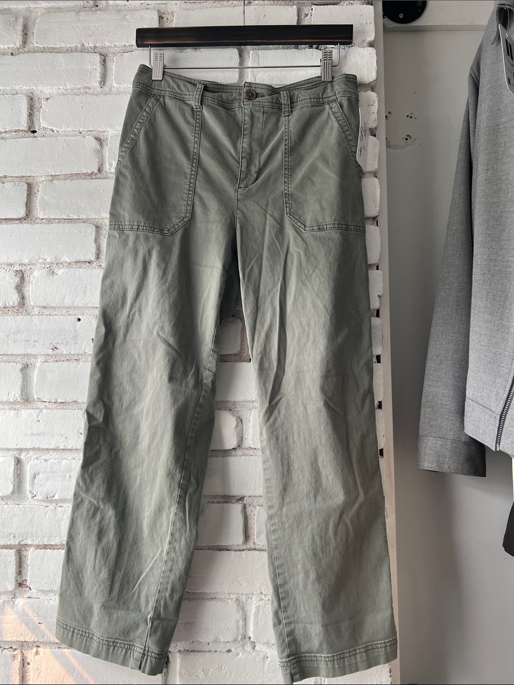 Y2K comfortable GAP Olive Green Women's straight -Leg Capris